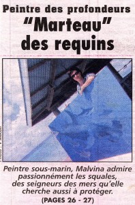 Article de la dépêche sur les peintures de Malvina à Rangiroa