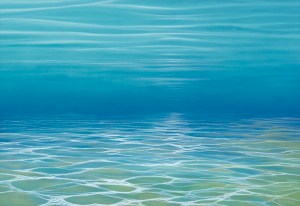 méditation - Peinture sub-aquatique de Malvina, peintre en immersion