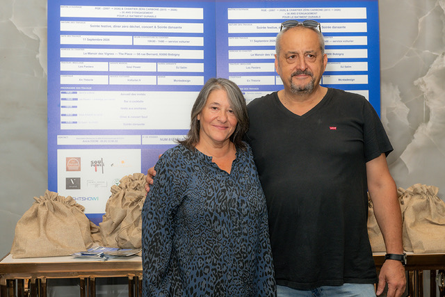 Stéphane Carmine et Malvina Berguglian, juste avant la soirée d'anniversaire 2026.